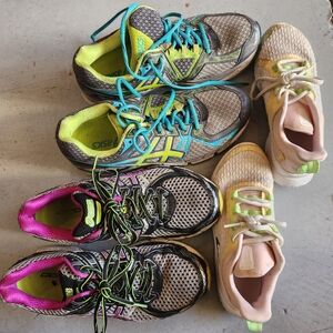 ASICS BUNDLE 2 PAIR  Size 8 and GIRLS PINK NIKE